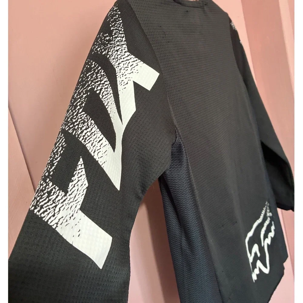 Fox Racing Blackout Youth Small Motocross Jersey Black Long Sleeve Mesh BMX MTB